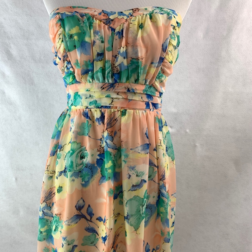 Strapless ladies summer party dress 3 Pink Hearts